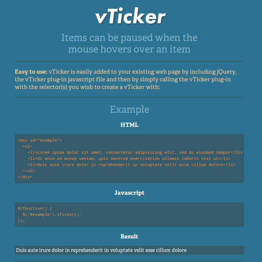 vTicker site