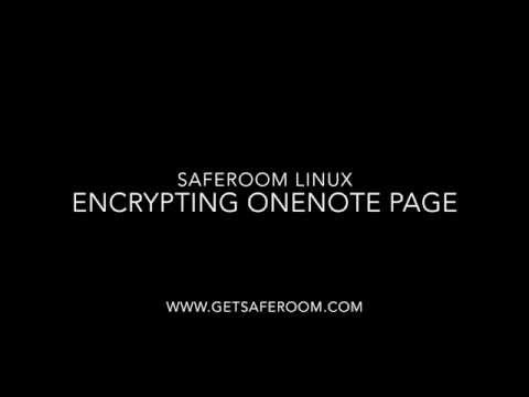 Creating encrypted Onenote page