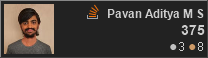 profile for Pavan Aditya M S at Stack Overflow, Q&A for professional and enthusiast programmers