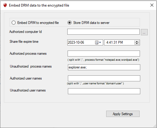 drm setting