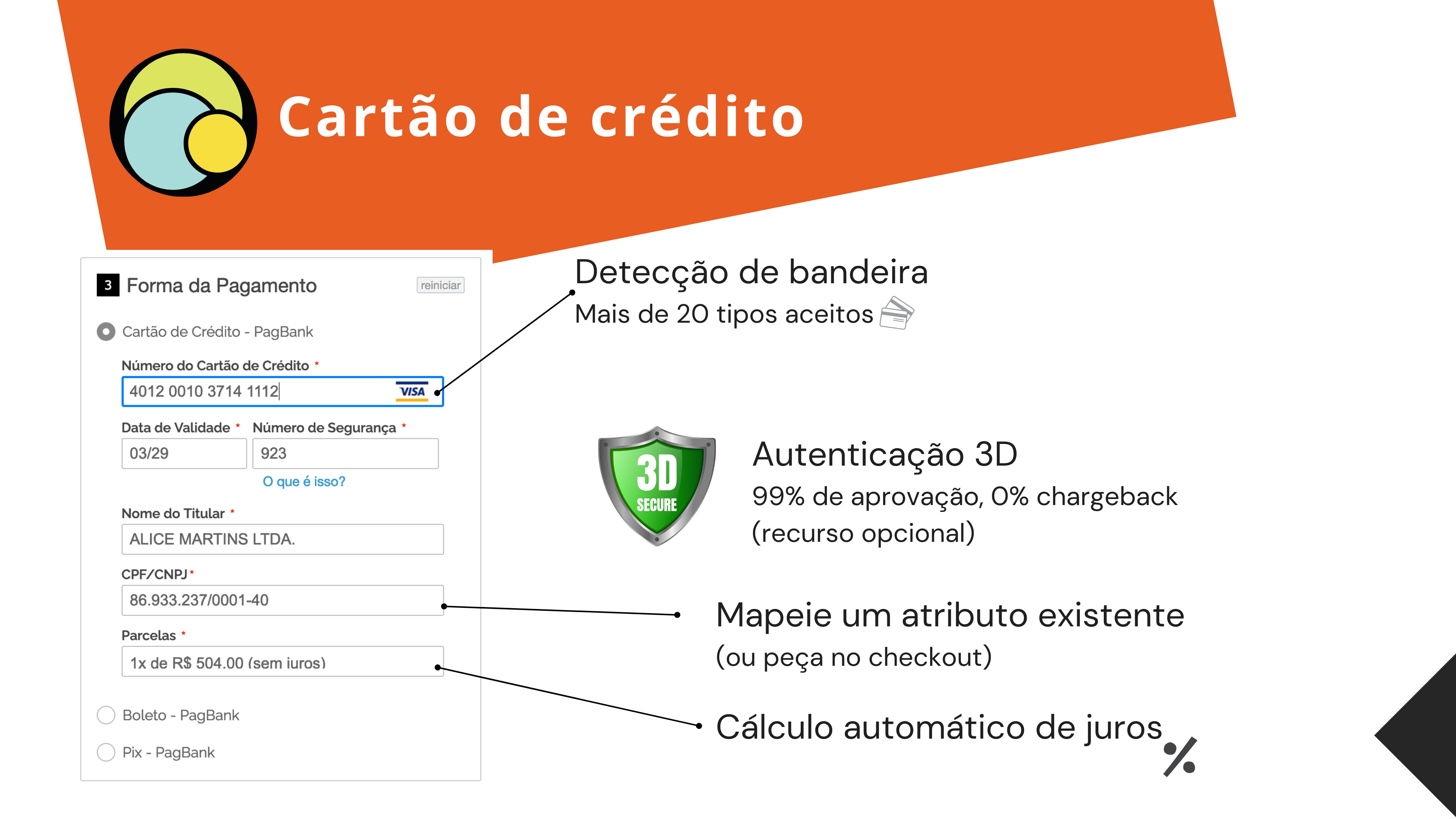 Cartão de crédito PagBank(PagSeguro) no front end