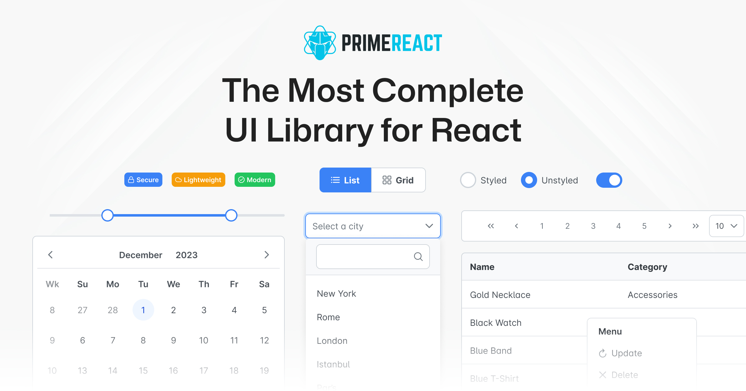 PrimeReact Hero