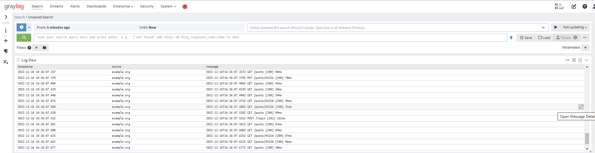 graylog example