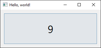 A window with a button which when you click, the number on the button will increment by one