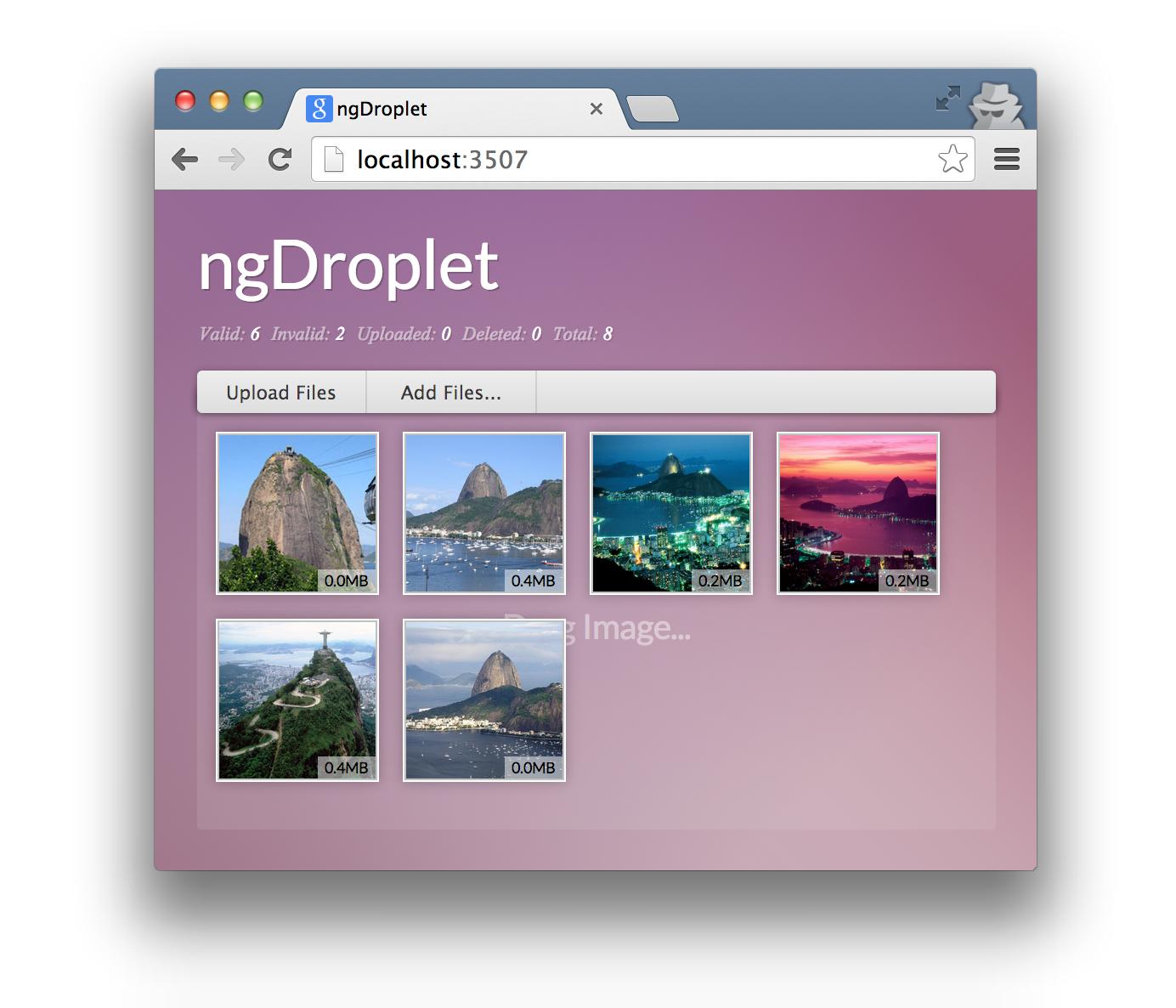 ngDroplet Screenshot