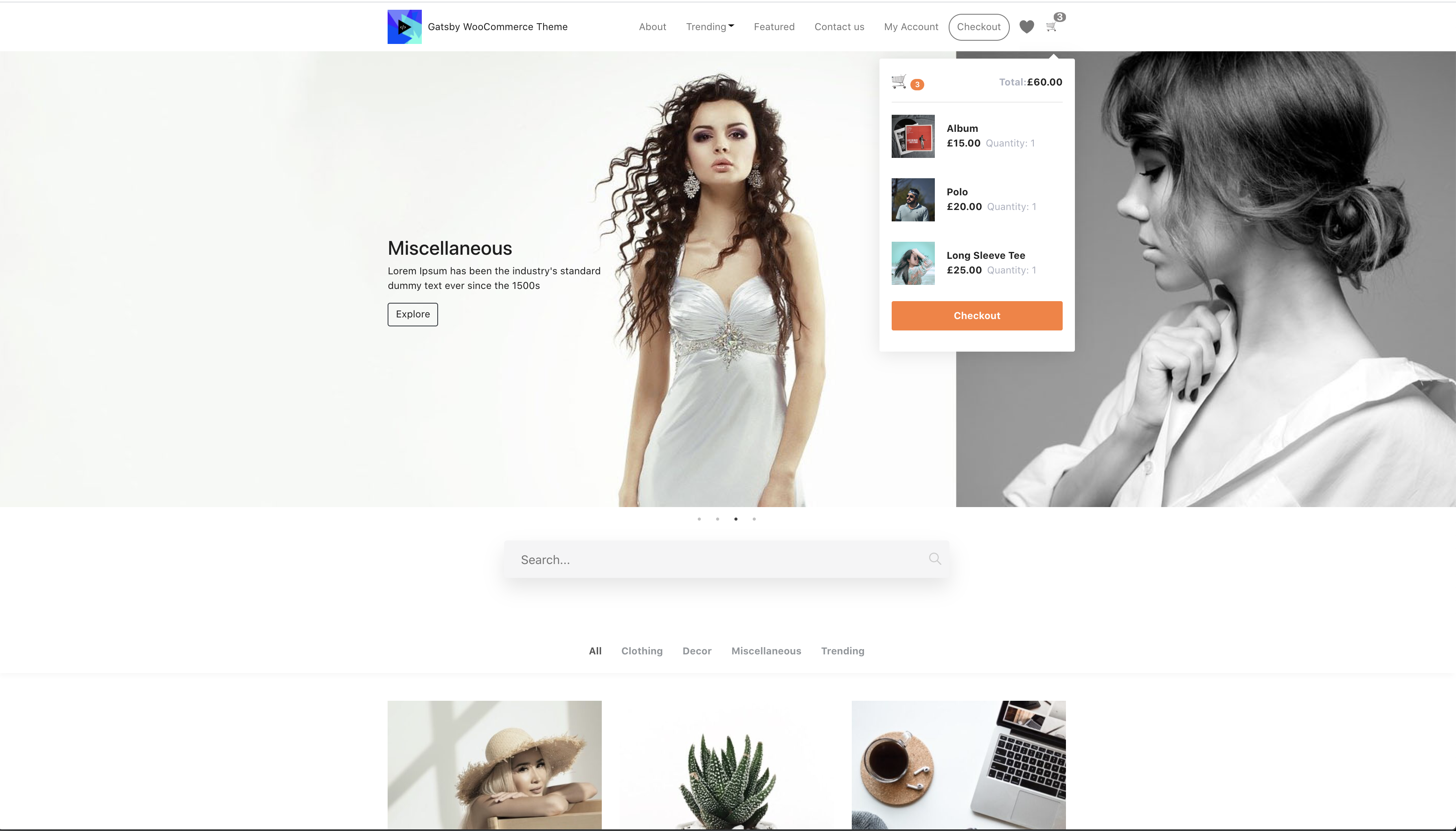 gatsby woocommerce theme electra hero image