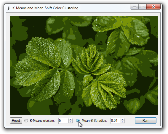 Color clustering with K-Means and MeanShift