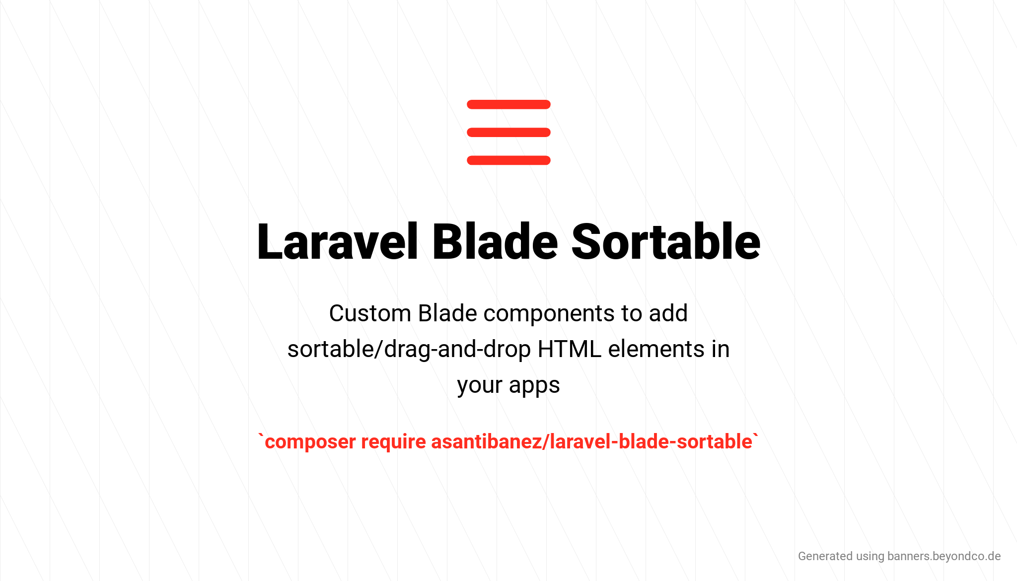 Laravel Blade Sortable