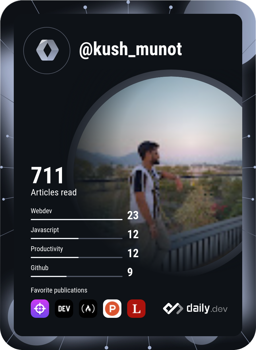 Kush Munot's Dev Card