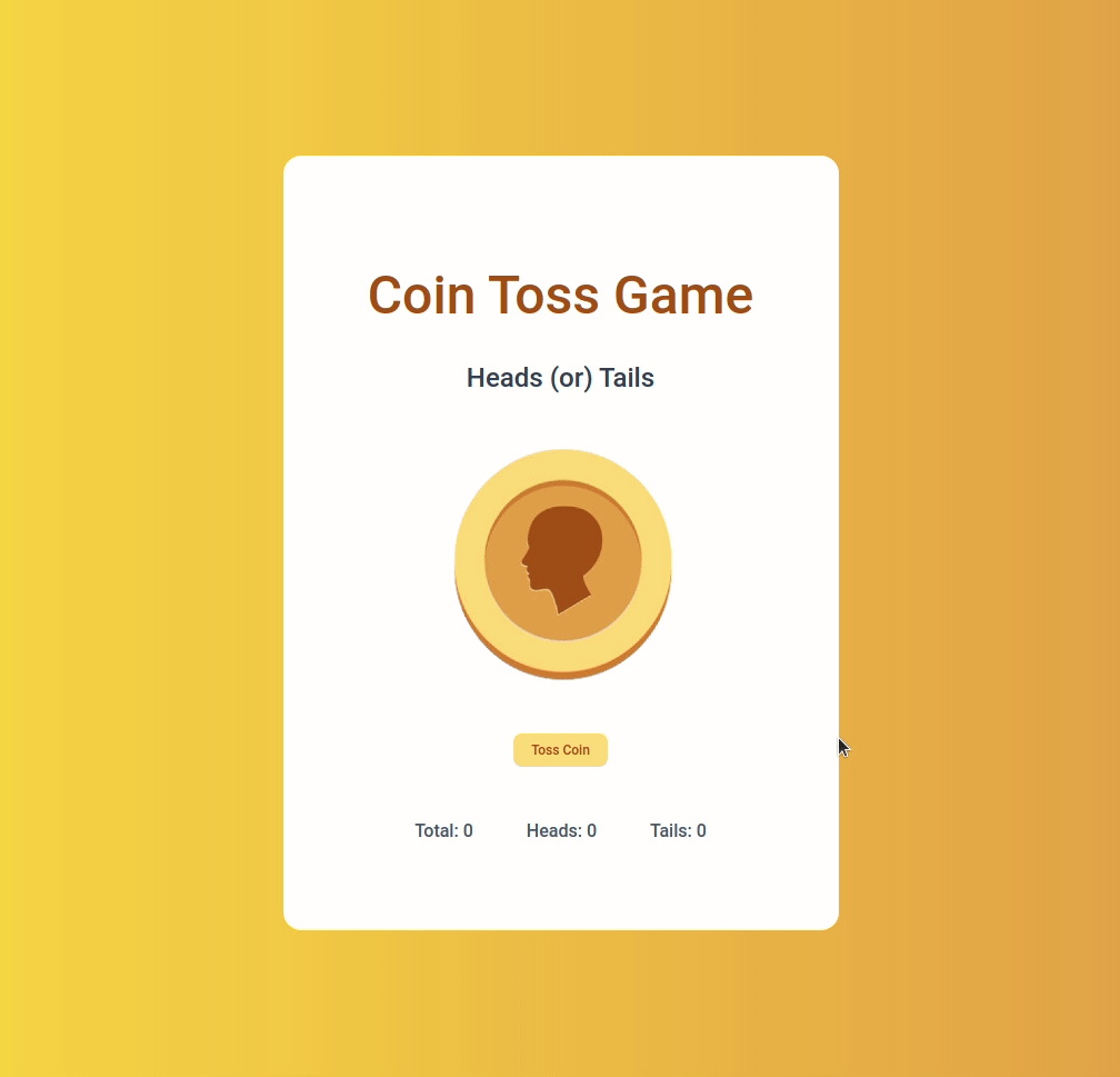 coin toss game output