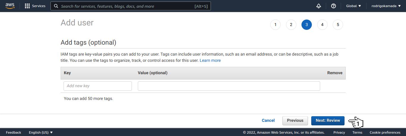 Amazon S3 - Set tags