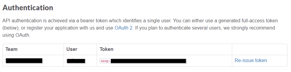 Sample Auth Token