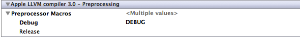 Setting DEBUG define in XCode