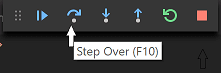 Step over button