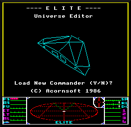 The Elite Universe Editor on the BBC Micro