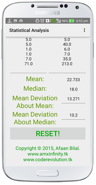 Statistical Analysis