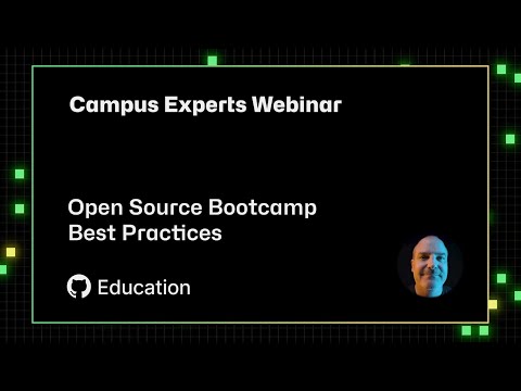 Open Source Bootcamp - how to run this event and  best practices