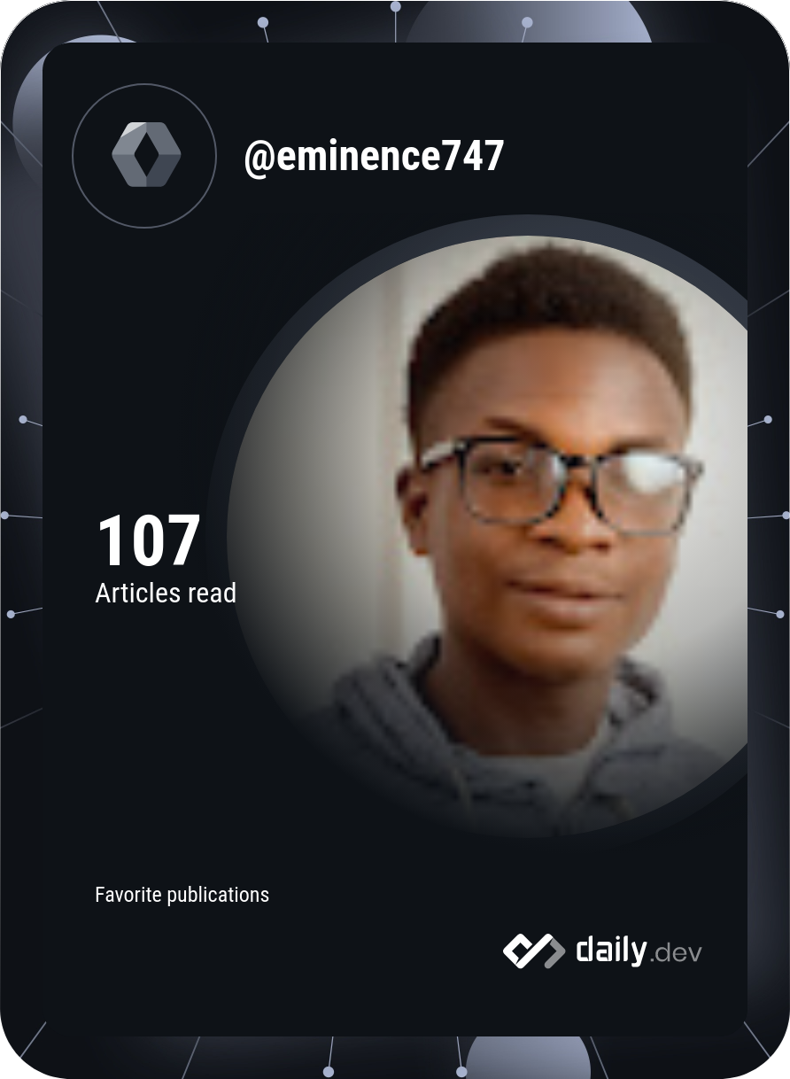 Damilola Daniel          Alabi's Dev Card