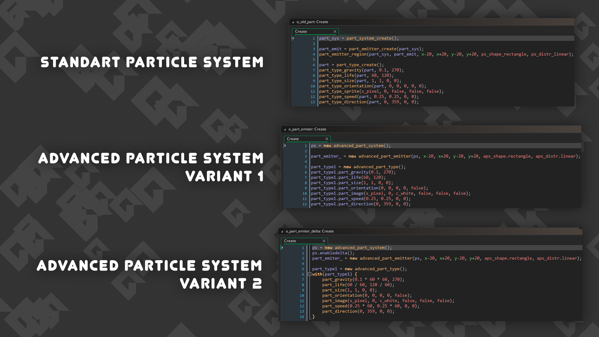 Simple particle code example