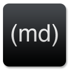 (md) icon, representing the markdown syntax