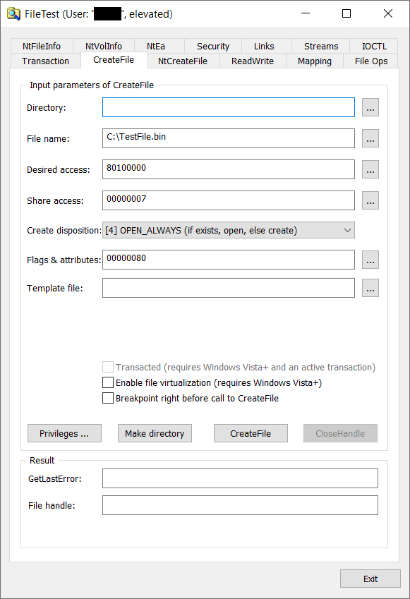 Interactive File System Test Tool