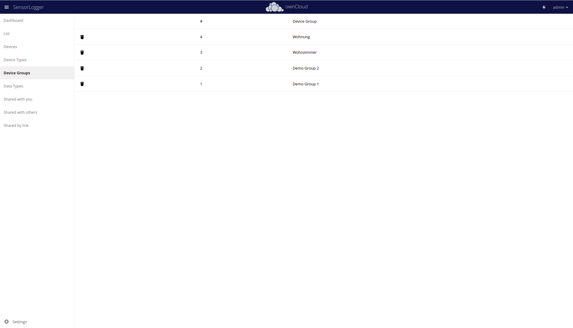 SensorLogger Device Groups