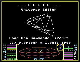 The Elite Universe Editor on the Commodore 64