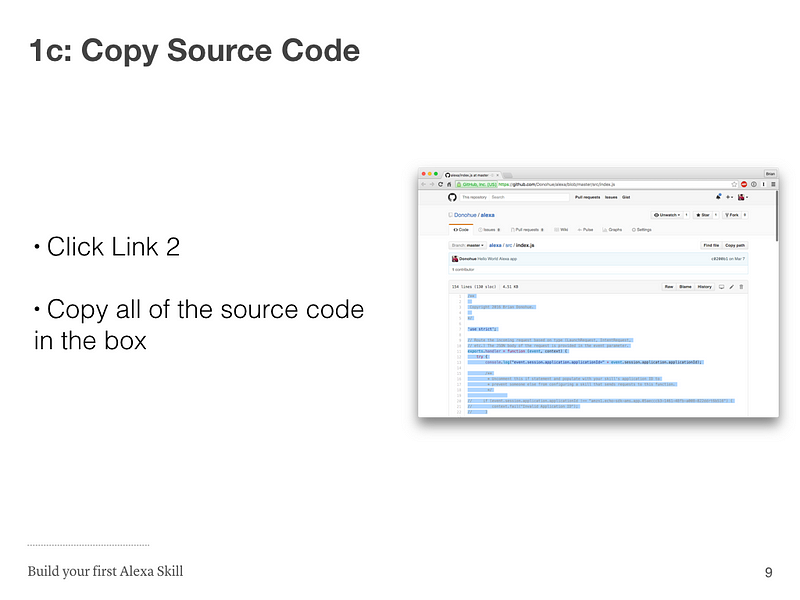 Step 1c: Copy Source Code