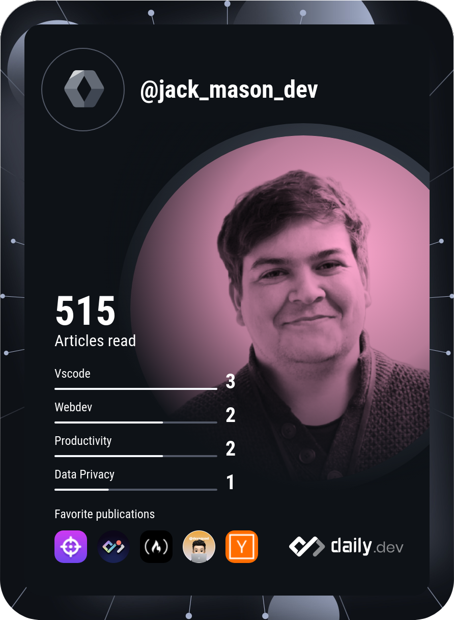 Jack Mason's Dev Card