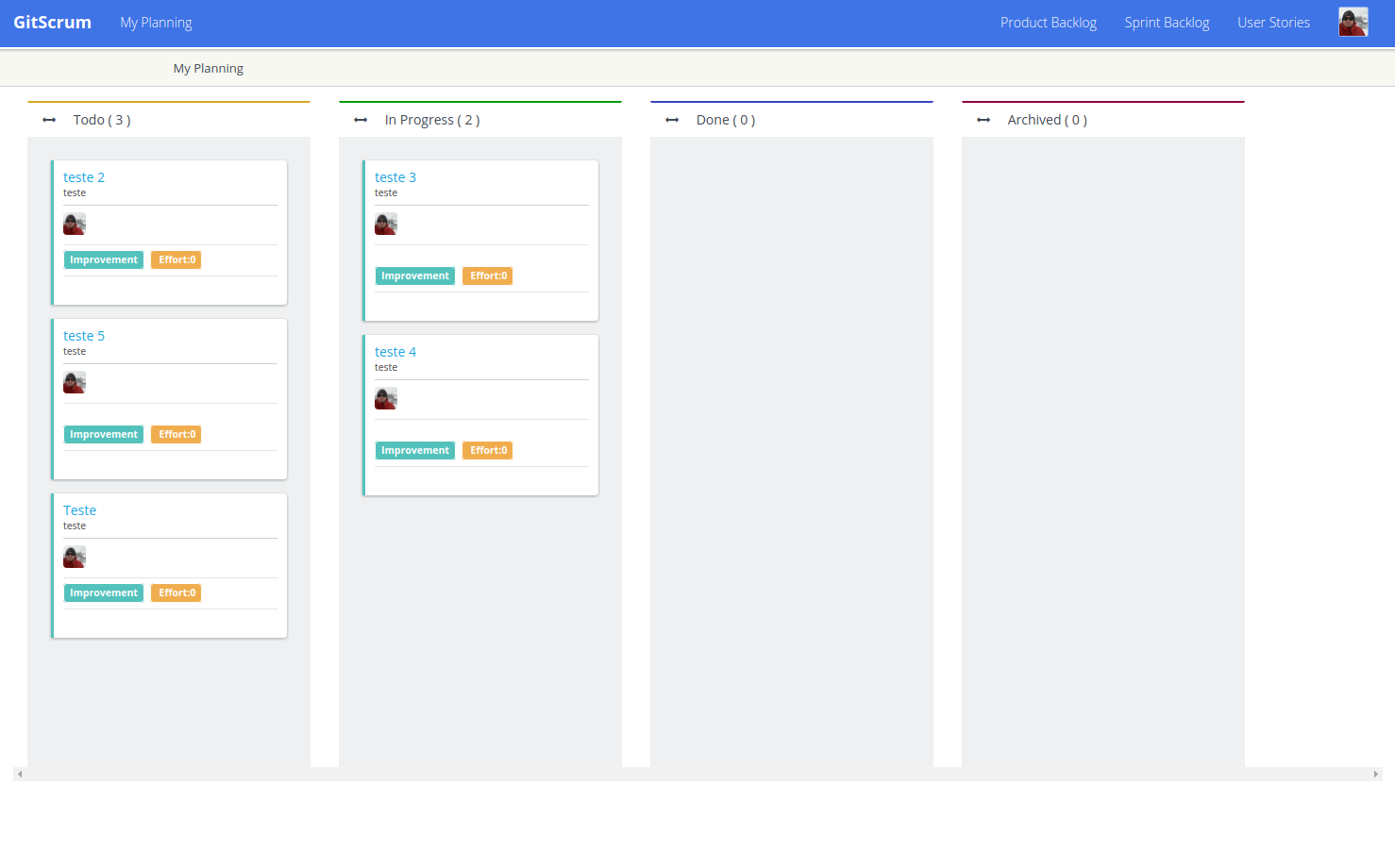 GitScrum Board