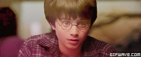 gif of harry potter jaw dropping