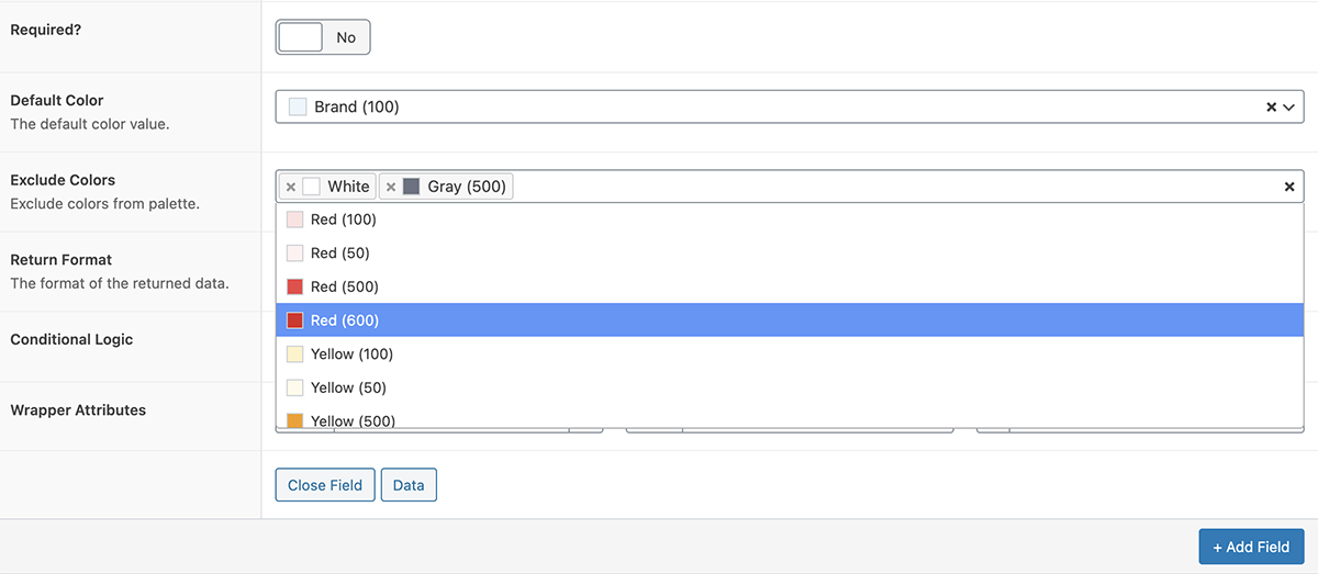 Field Group Example