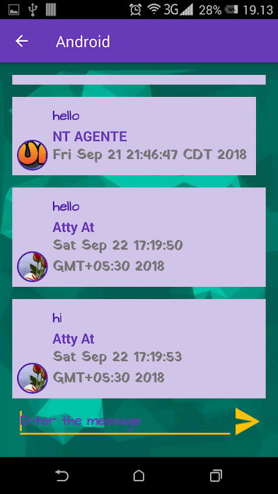 Chat screen 1