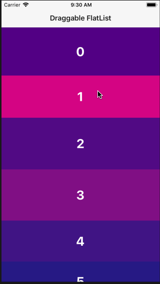 Draggable FlatList demo