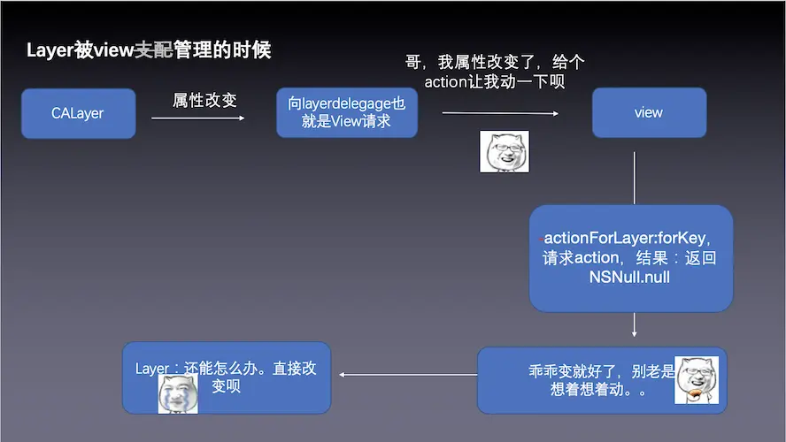 layer被view支配