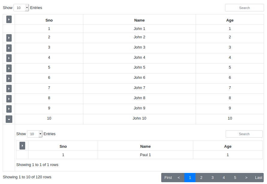 Expandable Table View