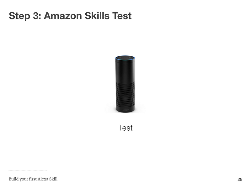 Step 3: Amazon Skill Test