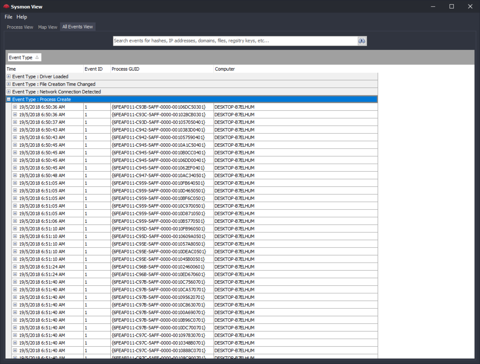 Sysmon View