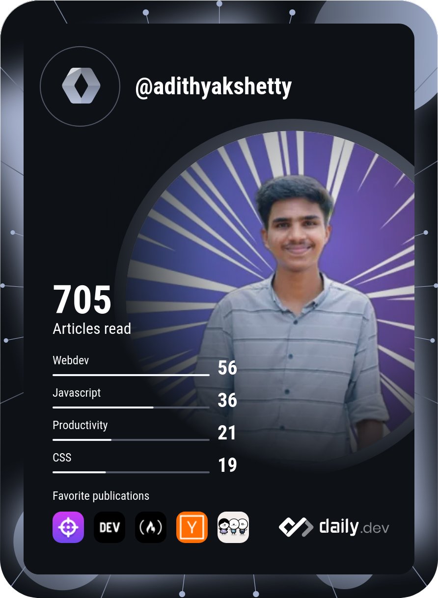 Adithya K Shetty's Dev Card