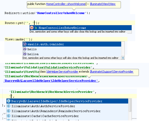 larevel phpstorm