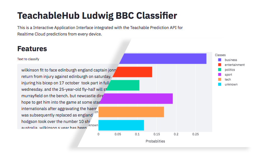 Ludwig TeachableHub Streamlit and Heroku