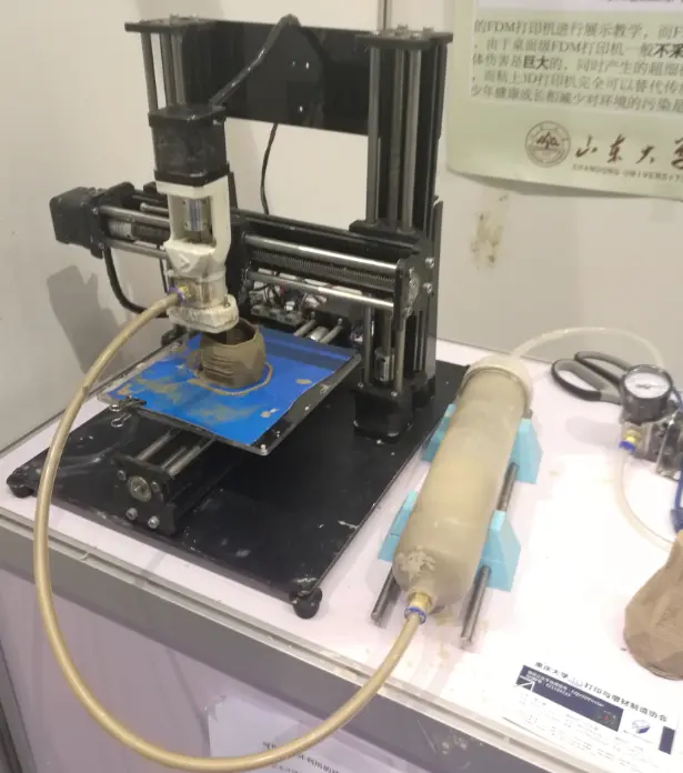 3D打印陶泥成型过程