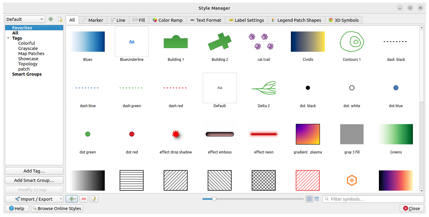 Example: Style manager