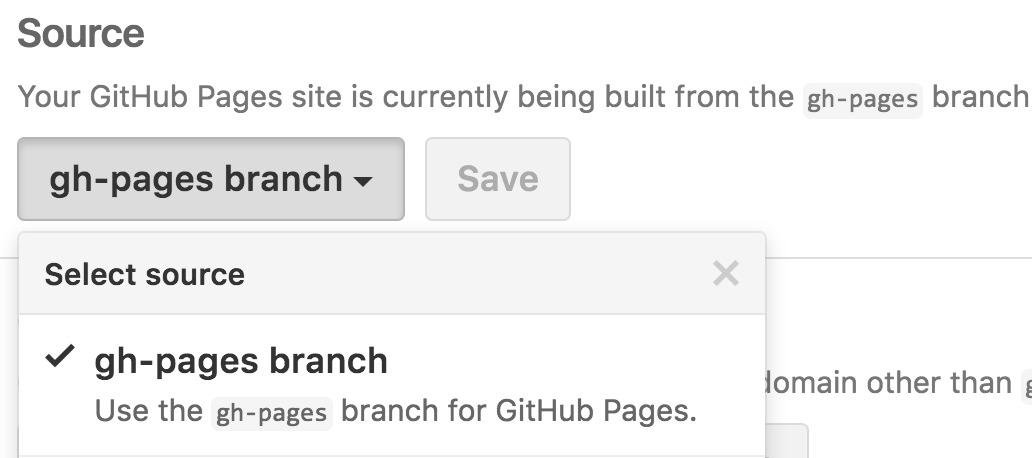 GH Pages branch