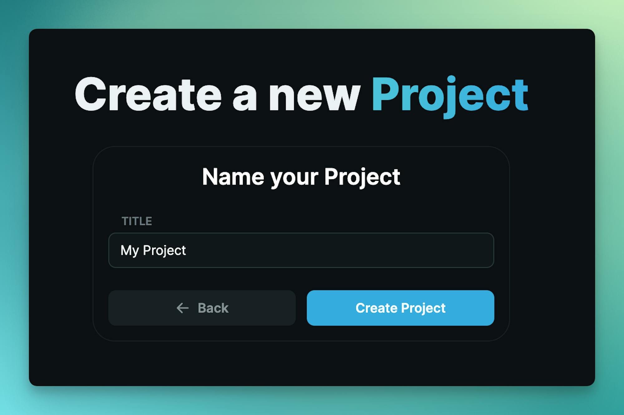 Create Project