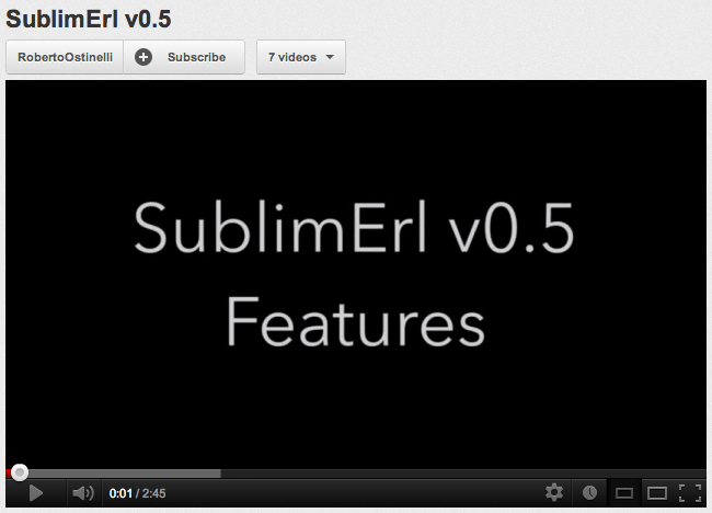 SublimErl screenshot
