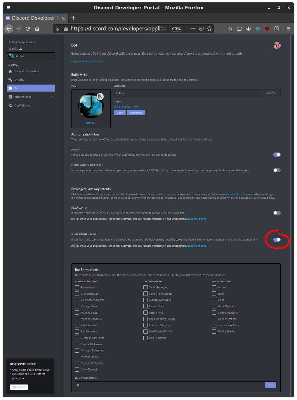 discord new application member option