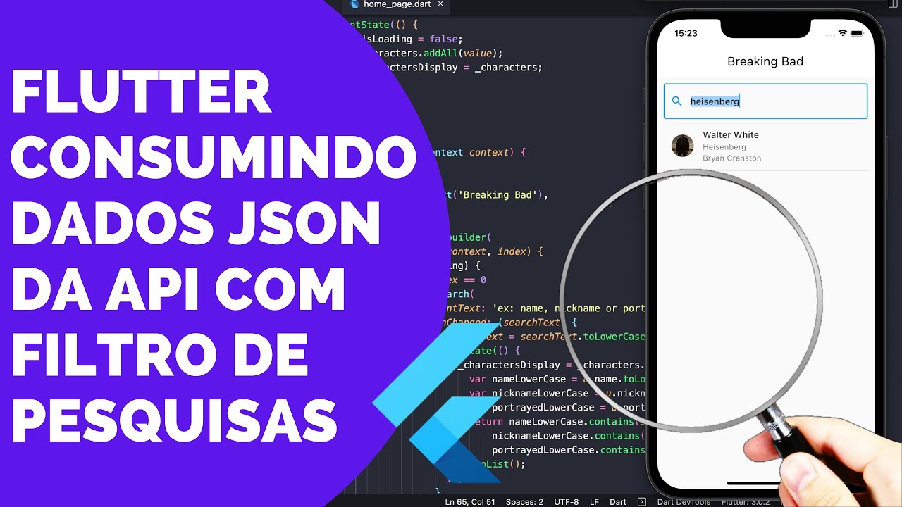With this project you will learn how to fetch JSON data from an API with search filter in Flutter using the http library.