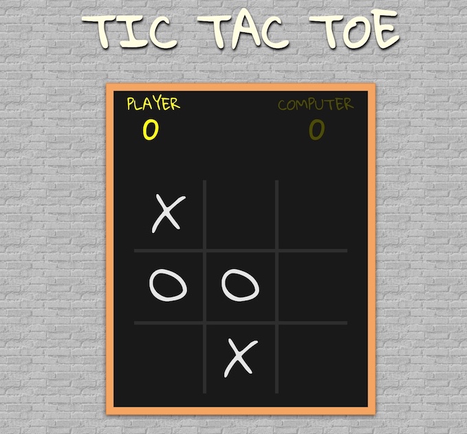 Screenshot of my tic tac toe game built in React