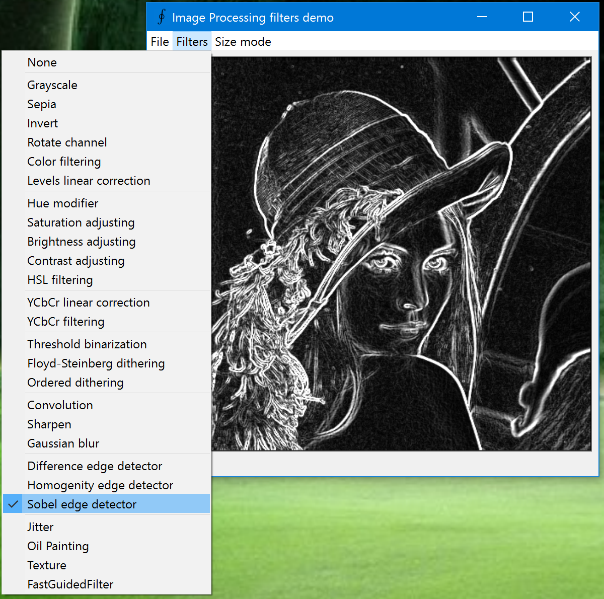 Image filtering with the Accord.Imaging.Filters namespace